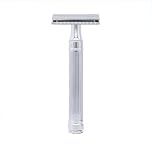 Edwin Jagger DEL89LI14BL Reusable Long Handled Classic Double Edge Safety Razor for Men (Lined)