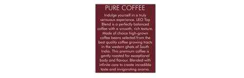 Image of Leo Coffee Top Blend Coffee, Pure Filter Coffee Powder, 500g, Pack of 2 (Fine Grind)