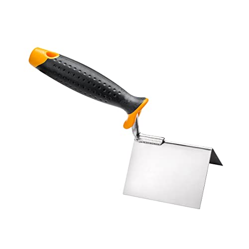 HARDY Truelle Coudée D'extérieur Série 2k * 28 * Mortier À Étaler en Acier Inoxydable Maçonnerie Enduit Manche en Bois Massif Lumière Confortable 8x6x6...