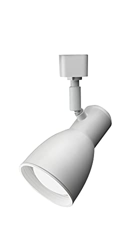 BR20 Step Baffle Track Light Head, White, Master Pack of 2
