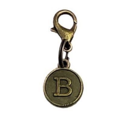 Bronze Initial Zipper Pulls (B)