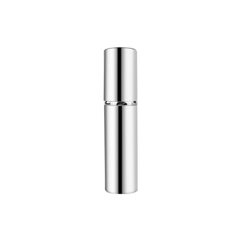 5 ml 10 ml aluminiowa butelka z rozpylaczem do perfum szklany atomizer, wielokrotnego napełniania, podróżny pojemnik na mgiełkę, zestaw próbek kosmetyków 10-100 szt. (srebrny połysk, 100 szt., 5 ml)