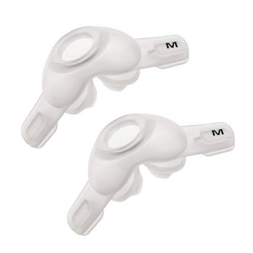 2 Pack Nasal Pillows Compatible with ResMed Swift FX Nasal Frame Assembly Gel Silicone Elastomer Dual-Wall Nose Pillow Cushion Mask - Medium