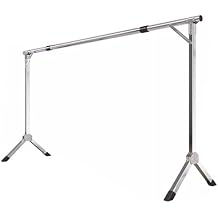Stainless Steel Clothes Drying Rack, Heavy-Duty Laundry Drying Rack, Folding Drying Rack Clothing, Drying Rack Clothing, Free-Standing Laundry Stand with 20 Windproof Hooks