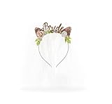 Cat ears headband with flowers, Bride hair accessories