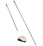 BawiTec Waschbürste halbrund Wascher mit Gewindeaufsatz Fensterwascher mit Stiel für Fenster Türen Wintergärten Auto LKW PKW Caravan etc. (Teleskopstiel 200cm)