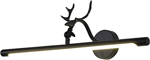 Lampe Salle de Bain Vintage LED Laiton Noir Miroir Cabinet 9W 45cm