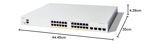 Image of Cisco Catalyst 1300-24FP-4G Managed Switch, 24 Port GE, Full PoE, 4x1GE SFP, Limited Lifetime Protection (C1300-24FP-4G)