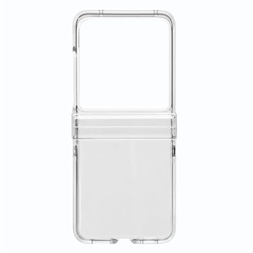 Image of T TECLUSIVE Hard Shell Transparent Crystal Clear Case Compatible for Moto Razr 60 /50 with Hinge Protection | Lifetime Non Yellowing Clear Case Plastic Cover for Razor 60 50 (Not for Ultra Model)