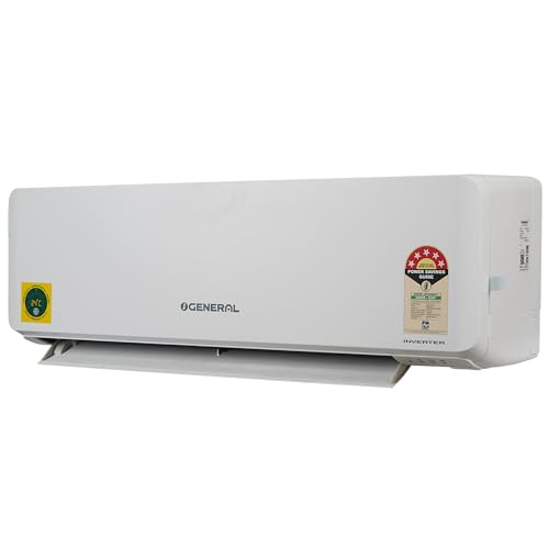 Image of O General 1 Ton 5 Star Inverter Split AC | Copper Condenser | PM 2.5 Filter | Ambient Cooling | R32 Refrigerant (ASGG12CGAA-B, White) 2025 Model