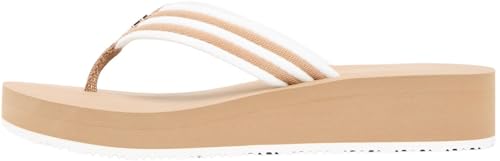 Tommy Hilfiger TH Stripe Summer Sandal Fw0fw09196, Chanclas Mujer, Khaki (Safari Canvas), 38 EU