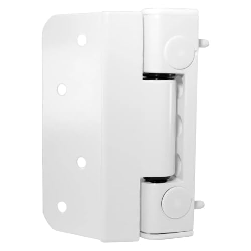 Composite Door Hinge White | 1 x 3D Adjustable Butt Rebate Door Hinge | Hinge and Body Included | Up to 100kg Load Capacity in 3 Hinges (White)