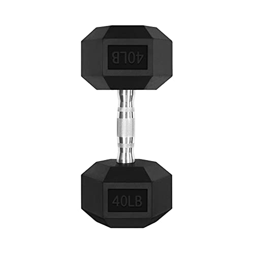 Ritfit 40Lb Dumbbells Rubber Encased Dumbbell Sets With Optional Rack For Home Gym, Coated Hand Weights For Strength Training, Workouts #TOP22