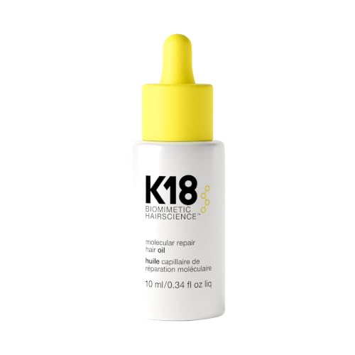K18 Molecular Repair Hair Oil - Strengthening Peptide Damaged Hair Treatment Oil - 24-Hour Frizz...