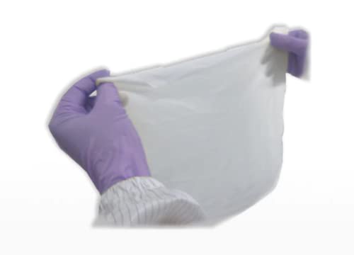 Image of LabClean Cleanroom Polyester Wipers 4 inchx4 inch (Bag of 600 Pcs) Double Knit 100% Polyester Wipes Lint Free Cloths with Ultra-fine Filaments, Laser Sealed Edge, Class 1000 Cloths
