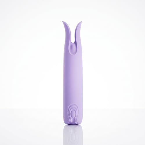 Image of KLEN Premium Silicone Massager - Ergonomic Dual-Tip Targeted Body Massager, Waterproof, Whisper-Quiet, USB Rechargeable Handheld Device for Muscle Relaxation & Tension Relief (Lavender)