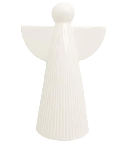 Image of Boston International Christmas Statue Tabletop Figurine Winter Holiday Decorations for Home, 8.25 inch, White & Gold Angel