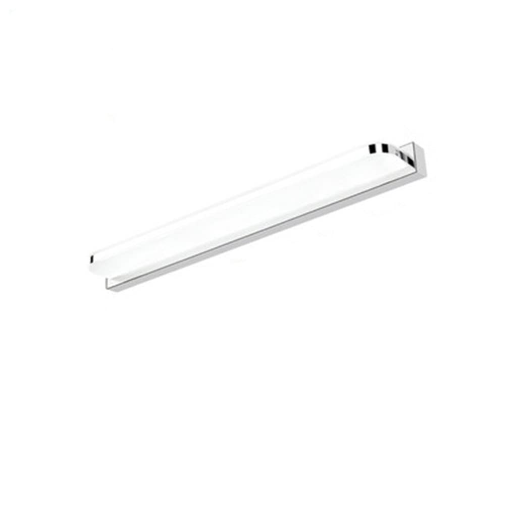 TYUHDUYUR 9W/12W Bathroom Light Stainless Steel LED Light Makeup Wall Lamp Vanity Lighting Fixtures Lamp (Color : Black, Size : White Light_43CM-9W) (Silver White Light_53CM)