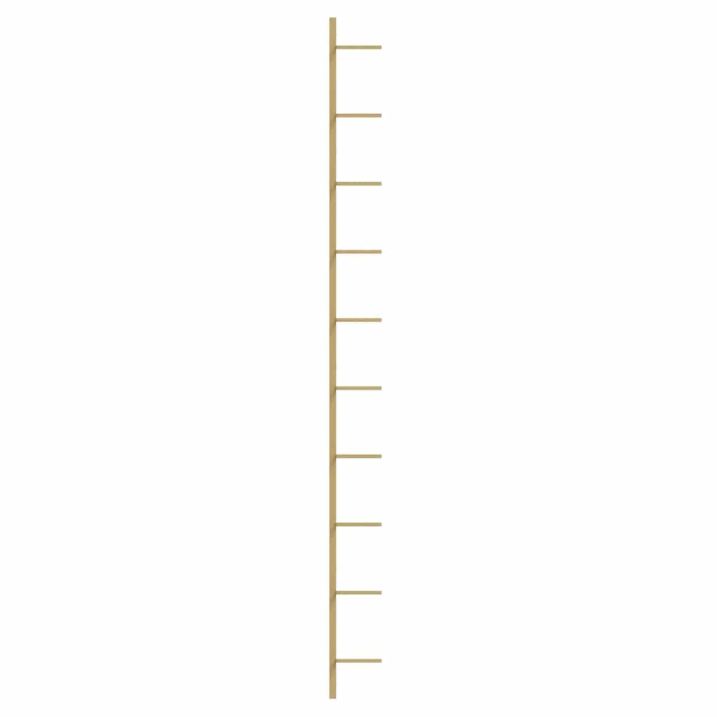 Wand-Weinregale aus goldenem Metall 2 Stück 24x9x120 cm für 10 Flaschen Flaschenhalter für Küche Barregal Speisekammer Lagerung und ordentliche Aufbewahrung von Weinflaschen