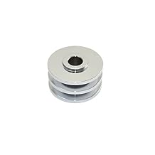 Chrome Steel Double Groove Alternator Pulley, Compatible with Chevy SBC 283-400