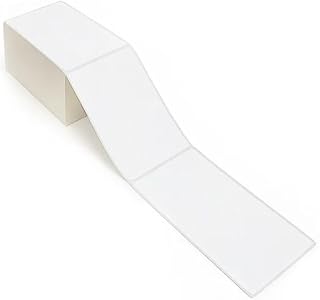 4" x 6" Thermal Transfer Labels- Fanfold - 1,000 Label per Stack,1 Stack