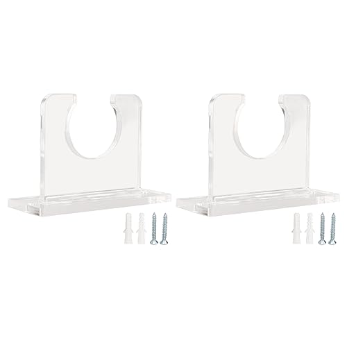 YedaHcy 2pcs Baseball Bat Holder Wall Mount, Baseball Bat Display, Baseball Bat Holder for Vertical Display, Fits Handle of Any Baseball Softball Bat, Easy to Install Clear Bat Rack