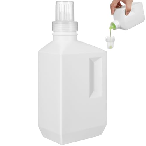 35oz Empty Laundry Detergent Bottle Refillable Plastic Liquid Dispenser with Leak-Proof Wide Mouth Square Storage Container for Laundry Liquid Cleaning Products