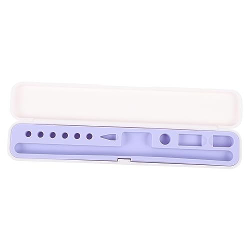 PEPLAYTAL Estuche para Lápices Compatible con Lápiz Óptico Serie Multifuncional Práctico Estuche para Lápices Funda De Plástico Morado