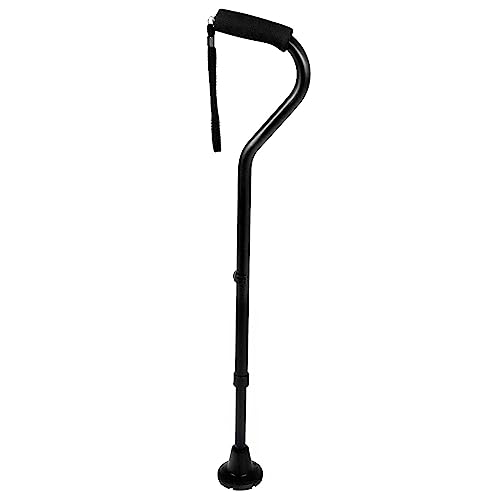 KMINA - Bastones para Mayores Extensible, Bastón Aluminio Persona Mayor, Bastón Extensible Mayores, Bastones para Caminar Ancianos, Bastones para Mayores Aluminio, Bastón Negro - Fabricado en España