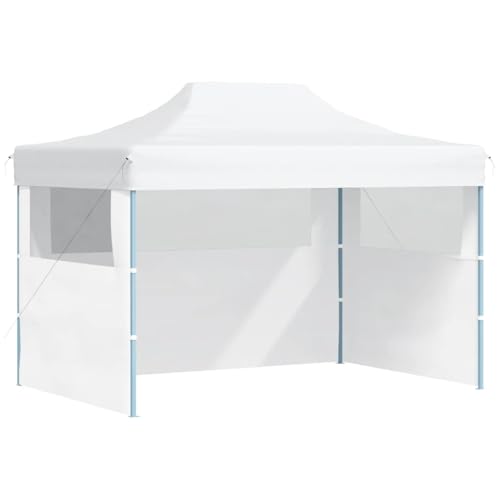 Mhdvray Tonnelle pliante 280 x 410 x 315 cm avec 3 parois latérales en acier revêtu par pulvérisation et toit robuste en PVC Oxford 600D pour jardin,...