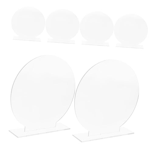 STOBAZA 6Sets Blank Acrylic Table Number Signs for Wedding Reception Party Table Seat Signage and for Celebrations and Events