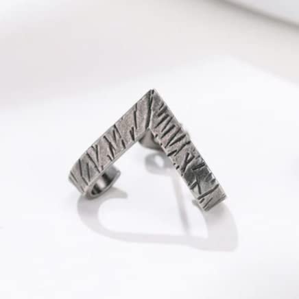 Handmade Stainless Steel Oxidized Men's & Women's Stud Earrings, Retro Claw Stud Earrings, Triangle Earring, Unusual Unique Gift For Men & Women, Gift For Him, Gift For Her, Male, Single (1 Pcs) #TOP5