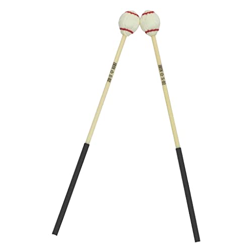 Amagogo - Amagogo Baguettes Manche Caoutchouc Peau Laine pour Vibraphone Ou Marimba - 42cm