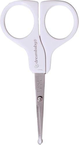 Dreambaby Infant Safety Nail Trimmer Scissors with Rounded Tip & Comfortable Handles - White/Grey