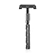 Parker 22R Long Handle Safety Razor – Gunmetal Twist-to-Open Butterfly Design, Heavyweight Brass Frame with Knurled Grip | Includes 5 Platinum Double Edge Blades | Iconic Brandd