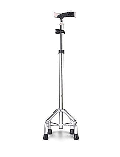 高齢者用歩行器 ポータブル 厚い アルミニウム 杖 4本足歩行スティック オールド ノンスリップ 松葉杖 懐中電灯 伸縮式 多機能 滑り止め ウォーキングスティック 病院 ローラーウォーカー付き 丈夫 Mobilit