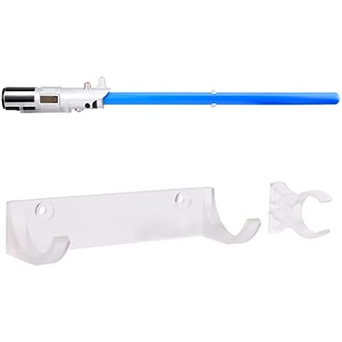 LEKUSHA Horizontal Lightsaber Wall Mount Holder Light Saber Display Rack Hook Stand, Compatible for Any Lightsaber, Clear Pack of 1 Cover