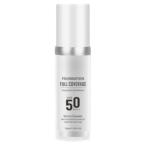  Foundation Líquida Ligera de Acabado Natural - Textura Fluida y Aterciopelada, Sin Efecto Máscara, Para Todo Tipo de Piel (03)