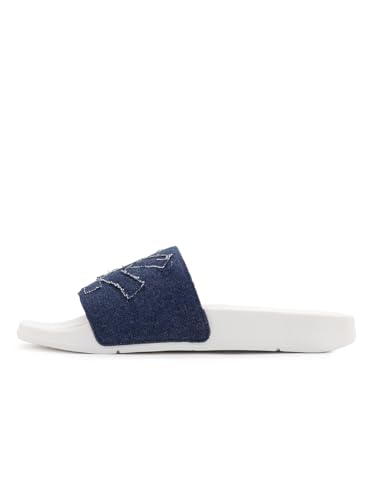 Image of WROGN Men's Anti-slip Sliders | Embossed Logo Strap | Textured Footbed