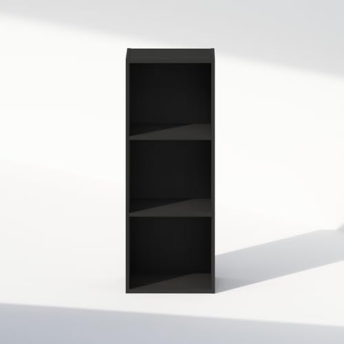 Image of Furinno Reed Closet Organizers and Storage, 3-Tier Closet Organizer, Open Shelf Closet Storage, for Wardrobe, Bedroom, Living Room, Blackwood