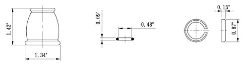 Image of Dura Faucet DF-RK500-CP RV Bell Spout Nut and Rings (Chrome)