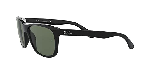 Ray-Ban 4181 601 Black 4181 Wayfarer Sunglasses Lens, Black/Green, Size 57 mm2
