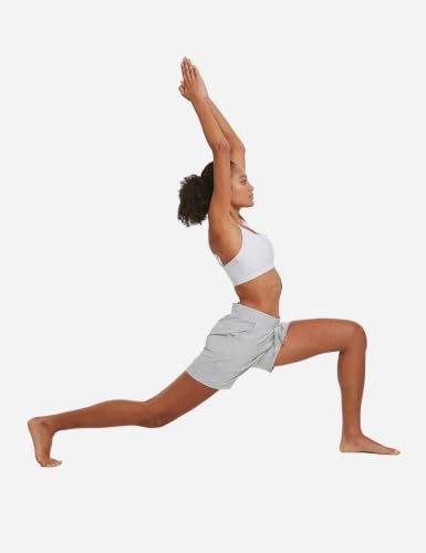 Image of BALEAF Women's Cotton Yoga Shorts Sweat Athletic Lounge Beach Shorts Jersey Pull On with Drawstring Pockets Summer