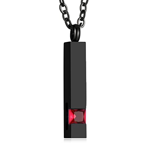 Vertical Bar Zircon Cremation Jewelry for Ashes Men Women Urn Necklace for Ashes Mom Dad Grandpa Grandma …