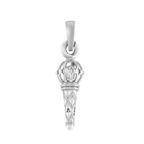 Pendentif Dieu Hanuman Gada argent sterling amulette de force intérieure mixte