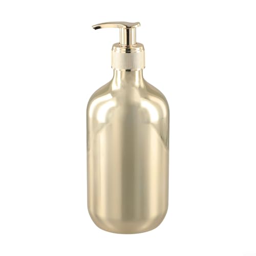 Juego de botellas de viaje de 300 ml y 500 ml, dispensador de champú, recipientes de PET para loción y productos de cuidado personal (oro 500 ml)