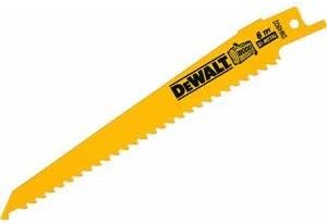 DeWALT DW4813B25 6" 24tpi Straight Back Bi-Metal Reciprocating Saw Blade, 25 Count