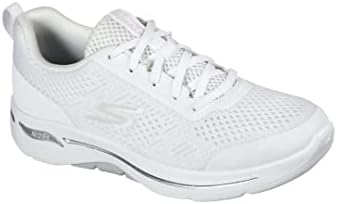 Skechers mens Go Walk Arch Fit - Motion Breeze Sneaker, White/Silver, 13 US | Image 2