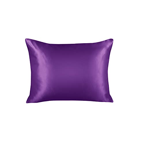 Shopbedding Luxury Satin Pillowcase For Hair – Queen Satin Pillowcase With Zipper, Grape (1 Per Pack) – Blissford #TOP30
