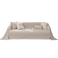 Gluhbirnen Bankovertrek, bankhoes, voor zitvlak, antislip, deken voor bank, visgraatstructuur, hond, kat, bankbescherming, melkthee-kleur, 70 x 120 cm